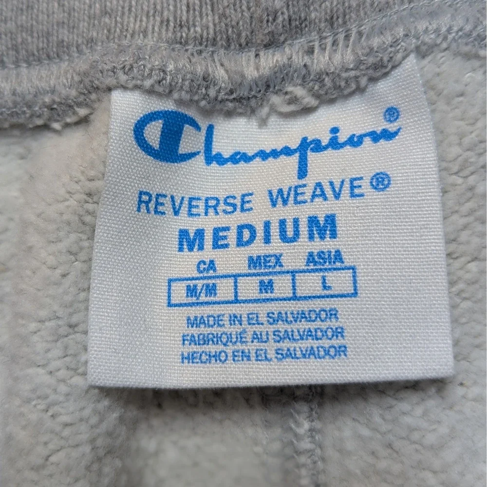 Champion Reverse Weave Sweatpants Gray‎ Joggers Women Medium Logo